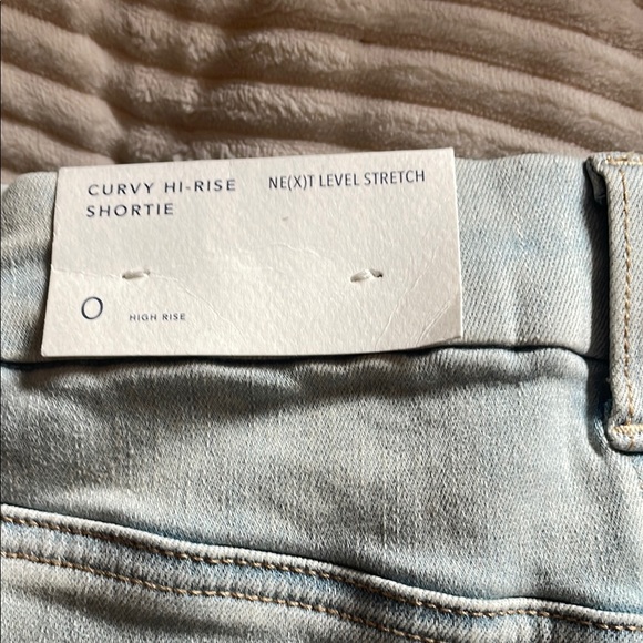 American Eagle Outfitters Blue Jean Shorts High-Waisted Trendy - Picture 3 of 9